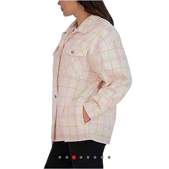 HFX Ladies Shirt Jacket in Pink Plaid Size M - Picture 3 of 16